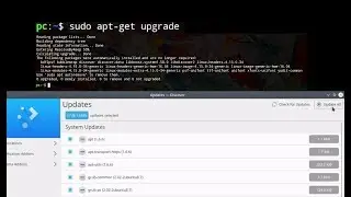Upgrade using Terminal or Discovery in Linux desktop