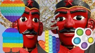 Ondel Ondel mini, Ondel Ondel Betawi, berburu pop it, main skuter