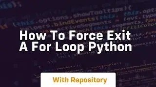 how to force exit a for loop python