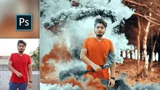 Color Smoke Bomb Photo Manipulation in Photoshop cc | Color Bomb Photo Editing in Photoshop cc
