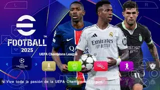 eFootball PES 2025 PPSSPP ORIGINAL ISO MOD UCL | PES 2025 PSP FULL KITS 25 & TRANSFERS 4K GRAPHICS