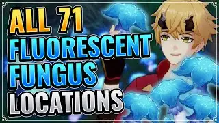 ALL 71 FLUORESCENT FUNGUS LOCATIONS! (DETAILED + EFFICIENT ROUTE!) Genshin Impact Farming Route