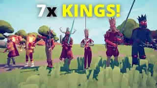 7 Kings! TABS | King Squad VS Every Faction!