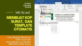 Tutorial Microsoft Word - Cara Membuat Kop Surat Dan Menjadikannya  Master