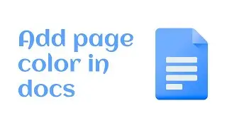 how to add page color in google docs