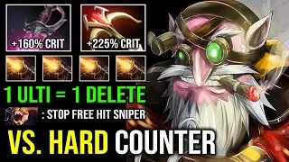 100% FREE HIT Against Hard Counter Max Range Unlimited Crit 1 Assassinate = 1 Delete Sniper Dota 2