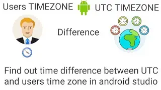 How to find out time difference between user's Time Zone and UTC Time in android studio.