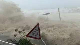 Cyclone Gita in New Zealand, sea surge floods, damage, winds, strong gales, inundations,