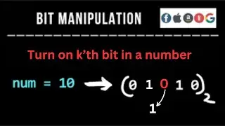 Turn on k’th bit in a number | Bit manipulation.