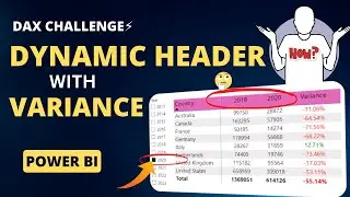 Dynamic Names in Column Header is POSSIBLE⚡ Selected Year, Previous Year & Variance All - Power BI ✨