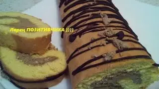 Sponge roll with halva