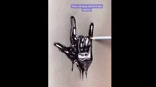 How to draw metallic hand: Tutorial 