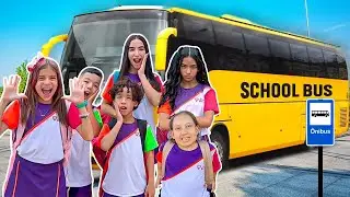 Regras de segurança e conduta na escola e no ônibus escolar com amigos (FT MC DIVERTIDA)