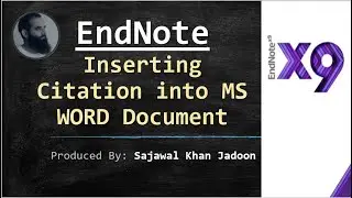 8. Inserting Citation into MS Word from EndNote | How to add reference or citation from EndNote