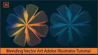 Blending Vector Art -  Illustrator Tutorial (3D Flower) Graphic Design
