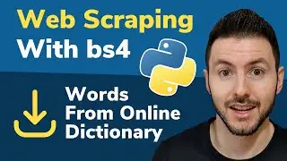 Web Scraping With Python and Beautifulsoup | Get All Words From Online Dictionary