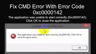 How To Fix CMD Error With Code 0xc0000142 . 100% Working 2017