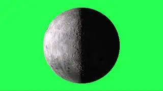 MOON ROTATING Animation GREEN Screen and BLACK Screen | Sky Fx