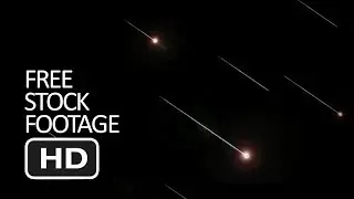 Free Stock Footage - Shooting Stars Meteor Rain Black Background