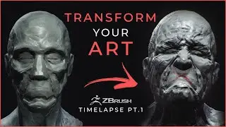 Zbrush Unveiled - TRANSFORM your digital sculpture! Silent Timelapse part.1