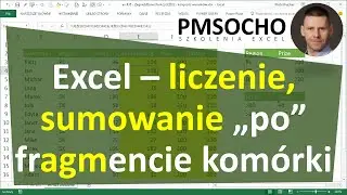 Excel - Liczenie i sumowanie po fragmencie tekstu (komórki) - symbole wieloznaczne [odc.869]