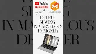 How to Delete Sewing in Marvelous Designer #3dtutorials #marvelousdesigner #patternmaking