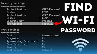 Find wifi password using CMD 