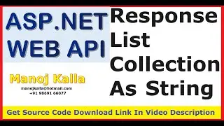 WebAPI List Collection response as string | convert List collection object as string