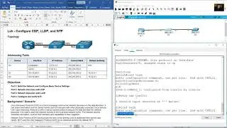 10.8.2 Lab - Configure CDP, LLDP, and NTP