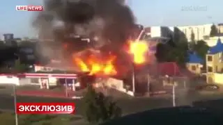 Взрыв на АЗС в Махачкале