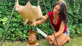 13kg of Cow UDDER IN a TANDOOR! Juicy Beef UDDER SHAWARMA