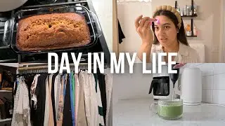 spring closet cleanout, organization & decluttering, baking banana bread, supplements restock