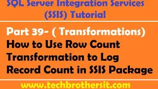 SSIS Tutorial Part 39-How to Use Row Count Transformation to Log Record Count in SSIS Package