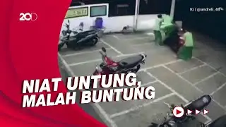 Apes! Kepergok Warga, Maling Ini Malah Tinggalkan Motor Pribadinya