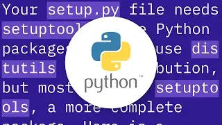 Python 3: ImportError No Module named Setuptools