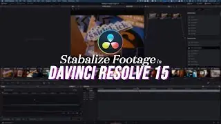 Stabilize Footage in Davinci Resolve 15