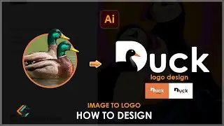 How To Design A Logo From An Image | Duck logo | Adobe illustrator