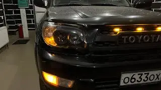Toyota 4 runner - тюнинг фар, замена линз, диодные Competizione 4k