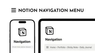 How to build navigation menu bar in Notion | Notion Tips and tutorial