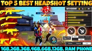 Free Fire Max Auto Headshot Trick 2024 Sensitivity Setting | 2gb, 4gb, 6gb Ram Headshot Sensitivity