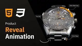 Product Reveal & Specs Animation | HTML, CSS