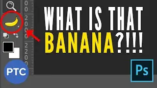 What is The Banana Tool in Photoshop?! Photoshop Easter Eggs: Banana, Toast, and Coffee!!!