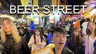Hanoi's Nightlife Walking BEER STREET and ALLEYS in Vietnam Capital 🇻🇳