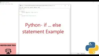 Python- if ... else statement Example