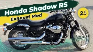Honda Shadow RS Exhaust MOD for 2$  / VT750s
