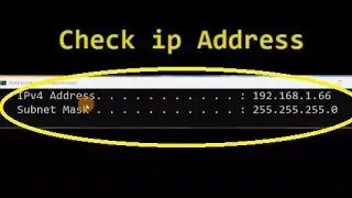 how to check ip address in cmd