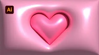 3d Inflate Heart Effect in Illustrator | Inflate Anything in Adobe illustrator