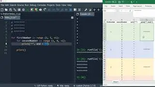 Python 11: Nested for loops to print a square shape using asterisks (*) and print on the same line