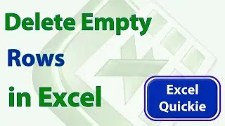 Excel Quickie 12 - Delete Empty Rows in Excel