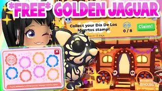 HOW TO GET ALL 8 STAMPS & FREE GOLDEN JAGUAR in Adopt Me! (roblox)